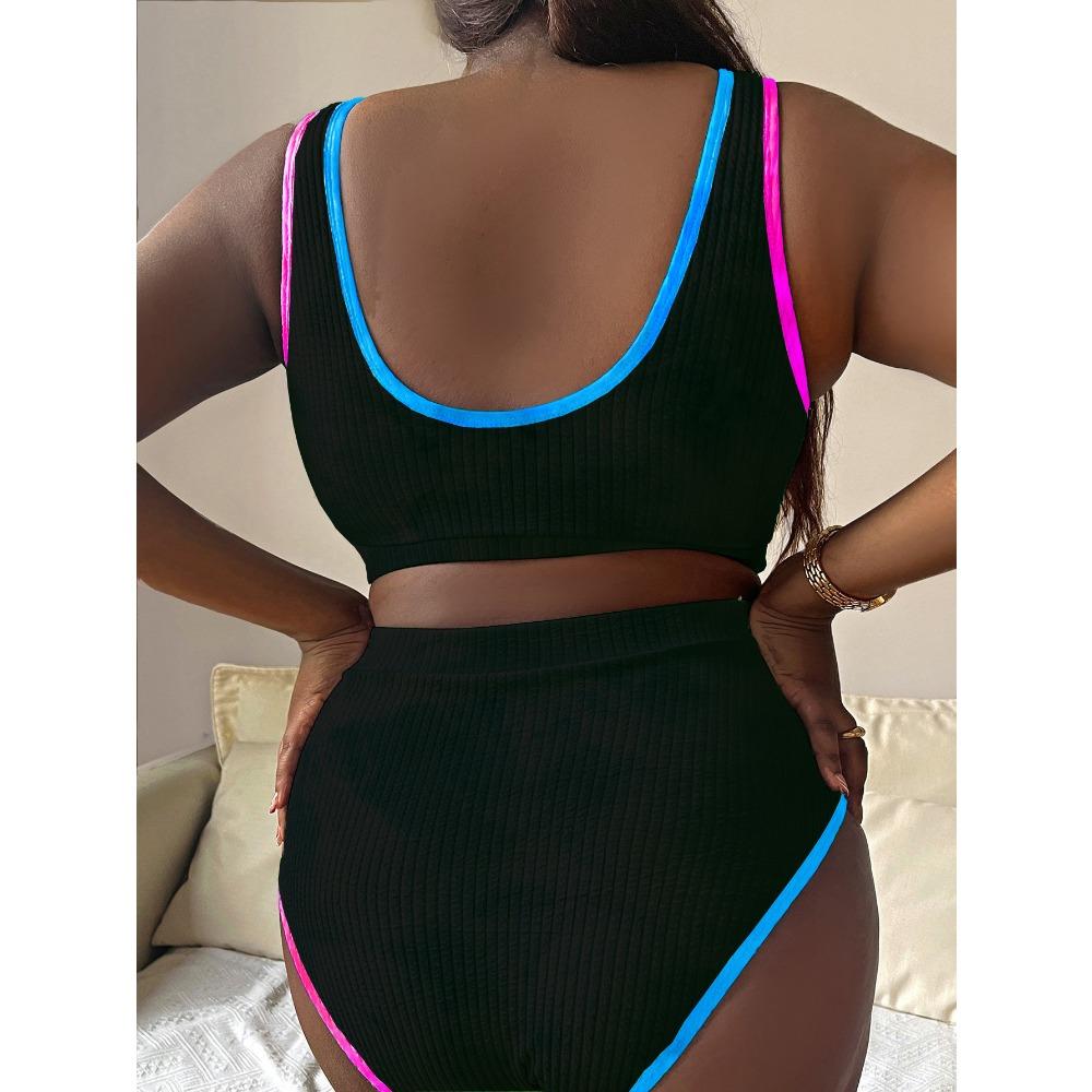 Poolside Gossip Two Piece Ribbed Plus Bikini