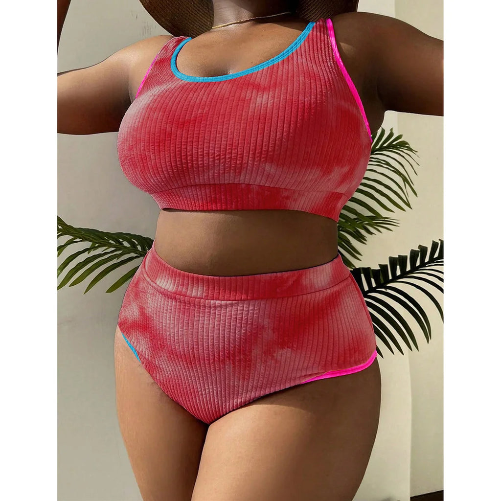Poolside Gossip Two Piece Ribbed Plus Bikini