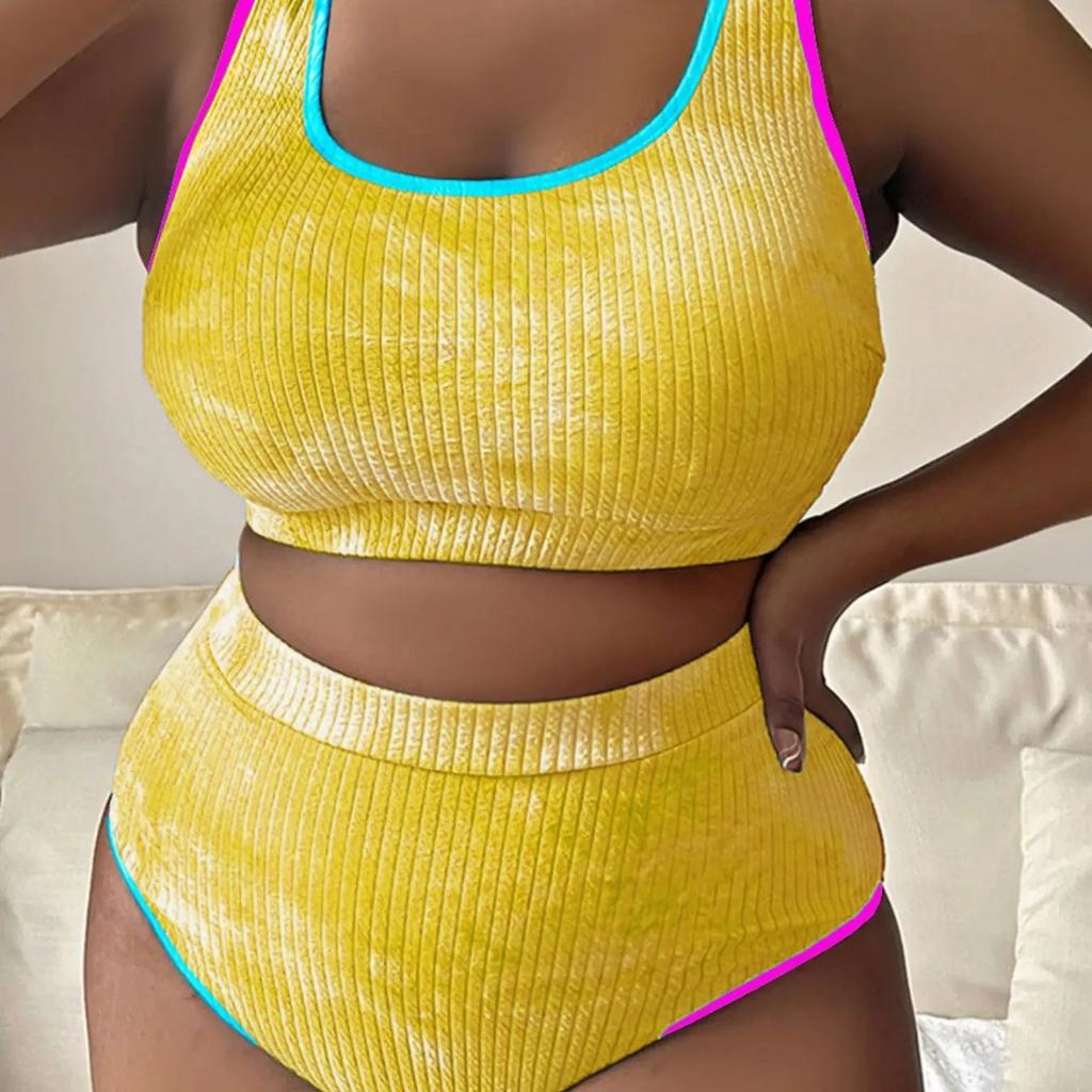 Poolside Gossip Two Piece Ribbed Plus Bikini