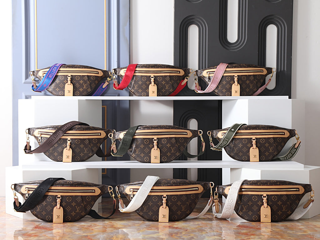 The Blue Breeze, Red Radiance, Pink Petal, Cocoa Chic, Solid Olive, Olive Mood, Midnight Muse, Angelic Peace, Vanilla Cream Bum Bag Collection